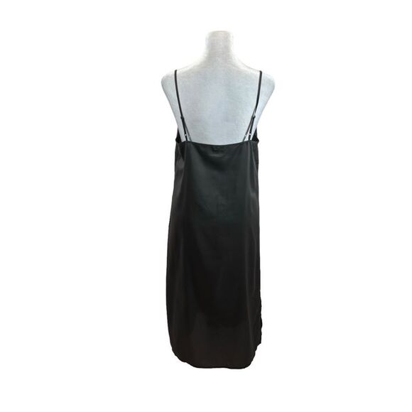 Ladies Club Monaco Brand 100% Silk Dark Grey Slip Dress Size 6 - Picture 9 of 14